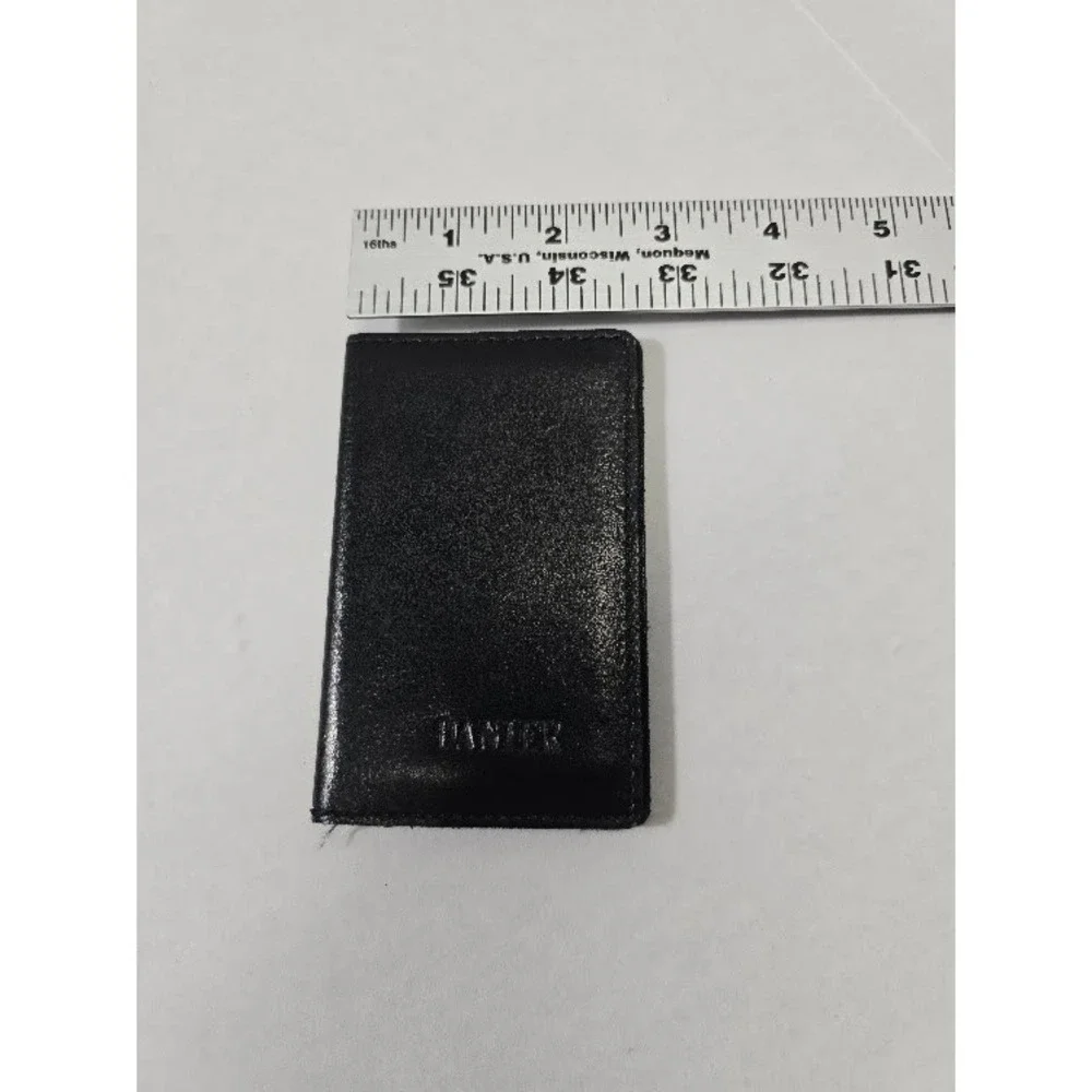 Danier Card Holder Mens  Black  Genuine Leather Slim Bifold Wallet